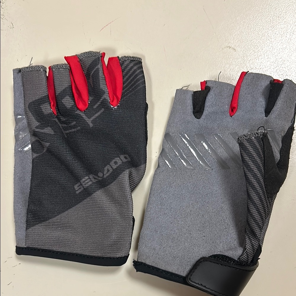 SeaDoo JetSki Gray and Red Fingerless Gloves
